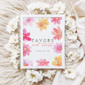 Poster Symbole de Baby shower Vibrant Summer Favours & Tr