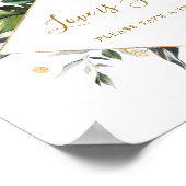 Poster Symbole de bar Feuille Tropical Love is Sweet Dess (Coin)