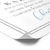 Poster Symbole de barre géométrique mimosa bleu foncé (Coin)