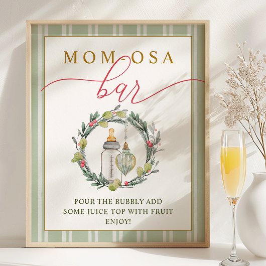 Poster SYMBOLE DE BARRE Maman-Osa Petit Baby shower Joyeu