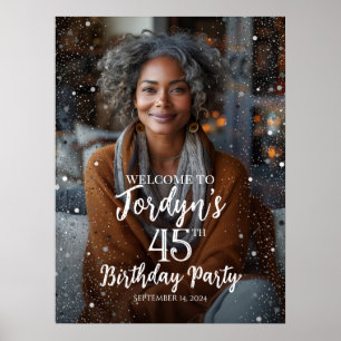 Poster Symbole de bienvenue de fête d'anniversaire avec p
