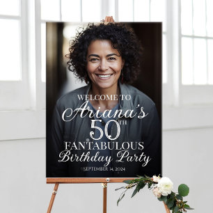 Poster Symbole de bienvenue de fête d'anniversaire avec p