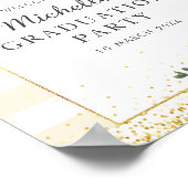 Poster Symbole de bienvenue de graduation florale de magn (Coin)