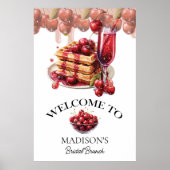 Poster Symbole de bienvenue de la douche nuptiale Cherry (Devant)