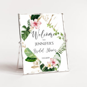 Poster Symbole de bienvenue de la douche tropicale