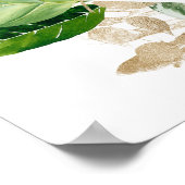 Poster Symbole de bienvenue de la douche tropicale (Coin)