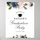 Poster Symbole de bienvenue de la fête de graduation flor (Devant)