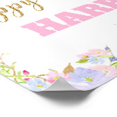 Poster Symbole de bienvenue de la fête du 5e anniversaire (Coin)