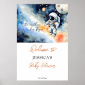 Poster Symbole de bienvenue de l'astronaute spatiale (Devant)
