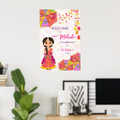 Poster Symbole de bienvenue de Mehndi mignon mariée (Bureau à domicile)