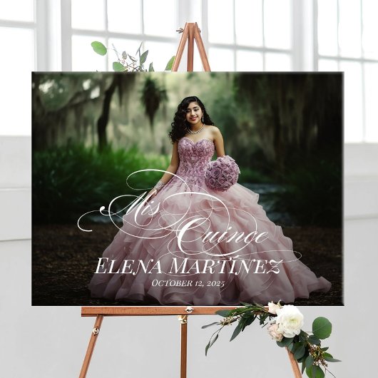 Poster Symbole de bienvenue de Mis Quince Quinceanera ave