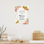 Poster Symbole de bienvenue du Kentucky Derby rose et or (Cuisine)