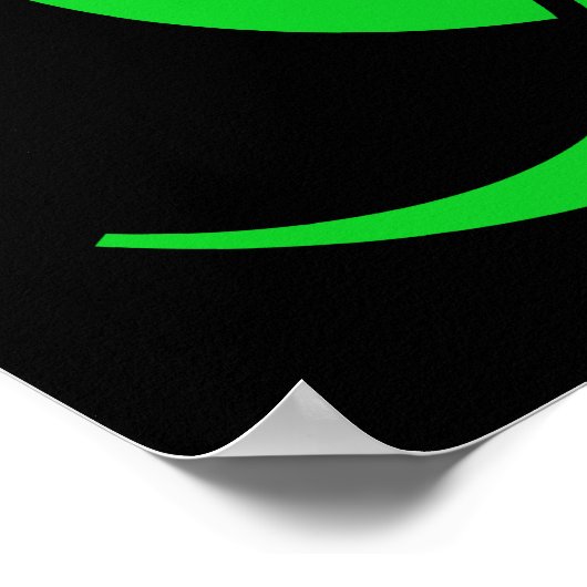 Poster Symbole de biodanger vert (Coin)