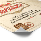 Poster Symbole de boisson Anniversaire de la fraise Stamp (Coin)