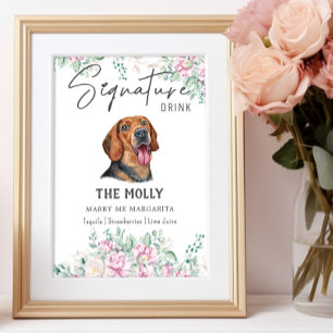 Poster Symbole de boisson de la signature serbe Hound Dog