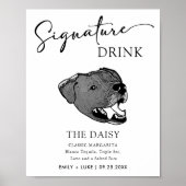 Poster Symbole de boisson du Mariage de chien Borador (Devant)