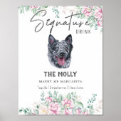 Poster Symbole de boisson Mudi Dog Signature (Devant)