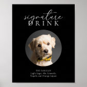 Poster Symbole de boisson Simple Black Modern Animal Sign (Devant)