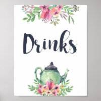 SYMBOLE DE BOISSONS À L'Aquarelle Teapot
