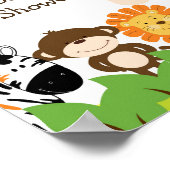 Poster Symbole de Bright Jungle Safari Animaux 8x10 (Coin)