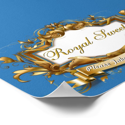 Poster Symbole de buffet Royal Sweets & Traitements Éléga (Coin)