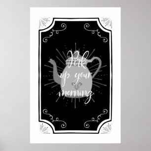 Poster Symbole de café amusant