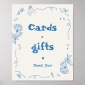 Poster Symbole de cartes et cadeaux Whimsical français de (Devant)