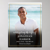 Poster Symbole de célébration de la vie de la photo funér (Devant)