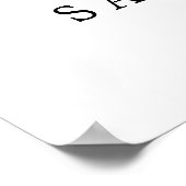 Poster Symbole de cérémonie de Mariage débranché chic (Coin)