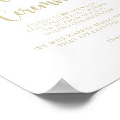 Poster Symbole de cérémonie débranché de la calligraphie (Coin)