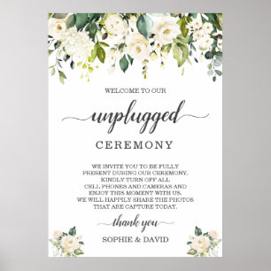 Poster Symbole de cérémonie Mariage blanc flou débranché