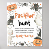 Poster SYMBOLE DE CHASSE Baby shower Halloween Cute (Devant)