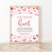 Poster SYMBOLE DE CHASSE Baby shower Saint-Valentin