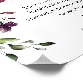 Poster SYMBOLE DE CHASSE BROUILLÉE Florale (Coin)