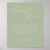 Poster Symbole de chasse de Pacifique vert de la zone lun (Devant)