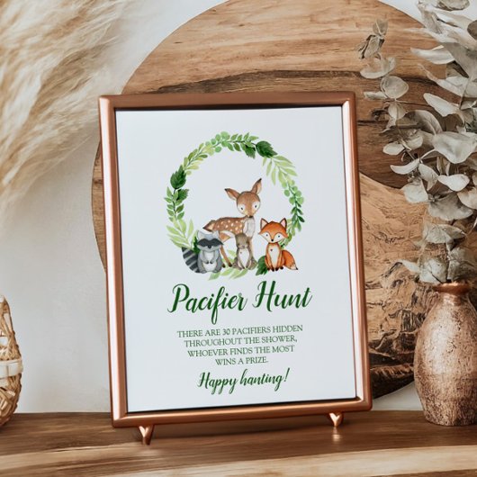 Poster Symbole de chasse des animaux des bois