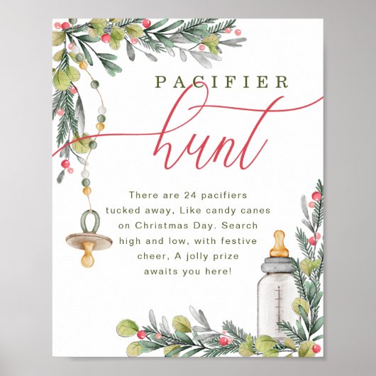 Poster SYMBOLE DE CHASSE Joyeux Petit Baby shower (Devant)