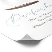 Poster SYMBOLE DE CHASSE Pacifique Baby shower nautique (Coin)