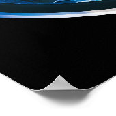 Poster Symbole de chauve-souris à fumée bleue (Coin)