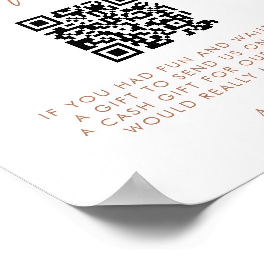 Poster Symbole de code QR du fonds de lune de miel, Maria (Coin)