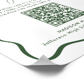 Poster Symbole de code QR du Fonds Green College Modern (Coin)