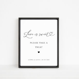 Poster SYMBOLE DE COEUR L'amour est doux Faveur Mariage S