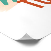 Poster Symbole de conformité rétro Salutation/Bienvenue (Coin)