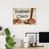 Poster Symbole de consignation des bagages (Bureau à domicile)