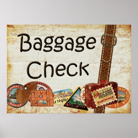 Poster Symbole de consignation des bagages (Devant)