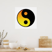 Poster Symbole de couleur Yin Yang. (Cuisine)