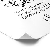 Poster SYMBOLE DE CRÈME Rose Florale BAR MIMOSA (Coin)