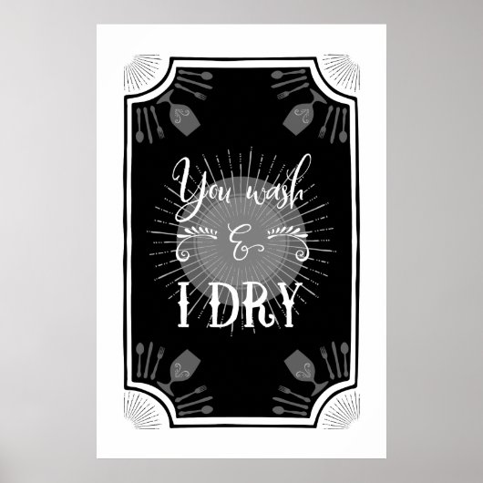 Poster SYMBOLE DE CUISINE D'Antiquité Drôle (Devant)