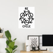 POSTER SYMBOLE DE CYCLE DE CYCLE DE CYCLE DE CYCLE (Bureau à domicile)