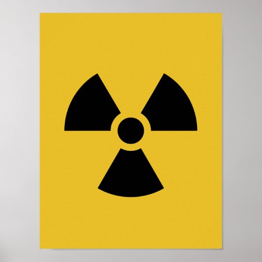 Poster Symbole de danger de radiation (Devant)